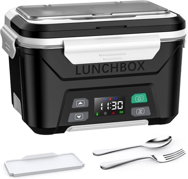 Detalle de EAST OAK Cordless Heated Lunch Box, 5.5 Cups ⚡
