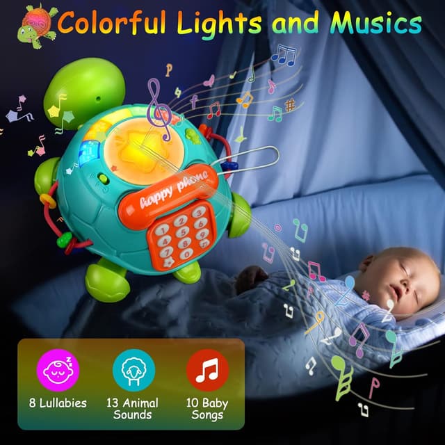 Thumbnail 4 de Musical Turtle Baby Toys 6–12 Months light-up crawling toy