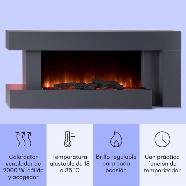 Thumbnail 4 de Klarstein Chimenea eléctrica con llama LED 2000W