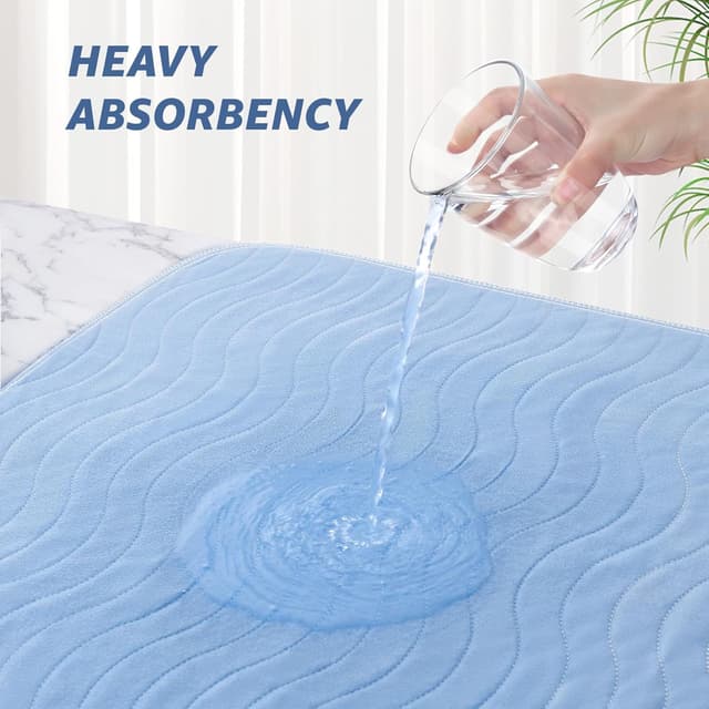 Detalle de PICK FOR LIFE 4-Pack Washable Incontinence Bed Pads & Bed Protector Sheets (86x91cm)