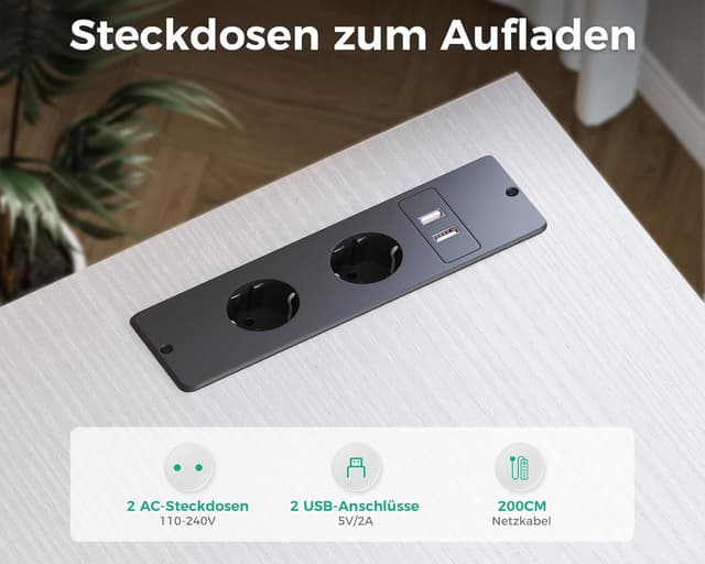 Detalle 2 de Coleshome Schreibtisch L-Form 140x80