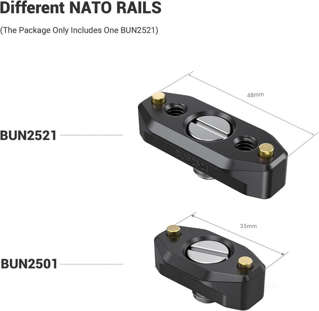 Thumbnail 6 de SmallRig NATO Rail 2521B avec vis de positionnement ARRI 48 mm