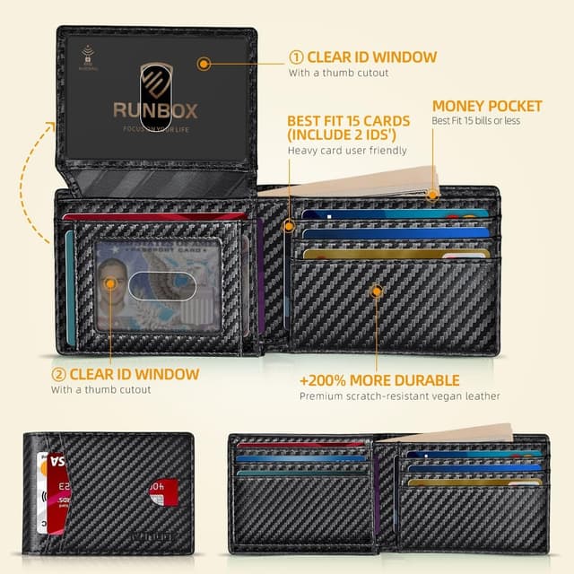 Detalle 2 de RUNBOX Wallet RFID 15-card Slim 👛