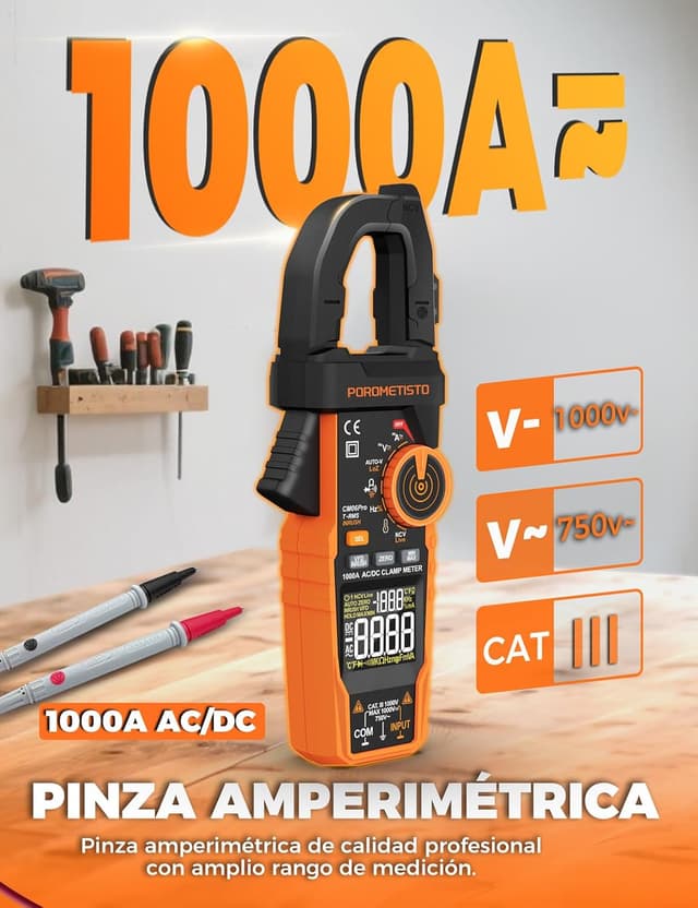 Thumbnail 1 de CM06PRO Pinza Amperimétrica True RMS 1000 A