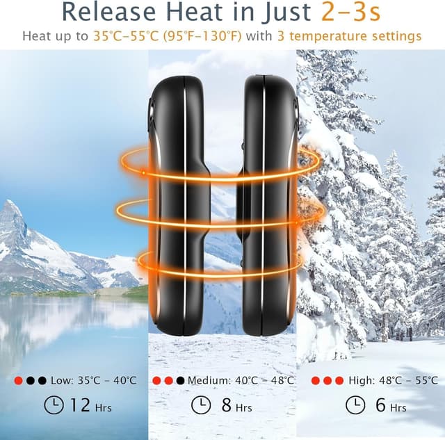 Detalle 2 de Dwelilin Calentador de Manos Recargable 12 horas