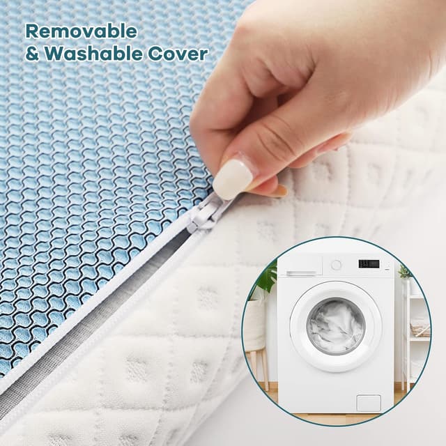 Thumbnail 4 de Vesgantti 4 Inch Memory Foam Mattress Topper 150 x 200 cm