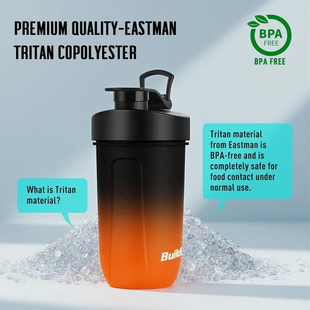 Thumbnail 4 de BuildLife Shaker Bottle 600ML Tritan protein shaker