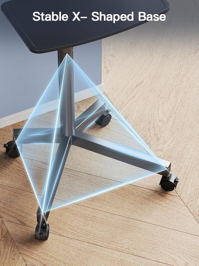 Thumbnail 4 de PERLESMITH PSTVMC04 Rolling TV Stand on Wheels (23–60 Inch) for Flat/Curved Screens