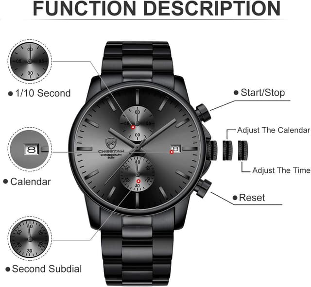 Thumbnail 3 de GOLDEN HOUR Fashion Business Mens Watches 30m
