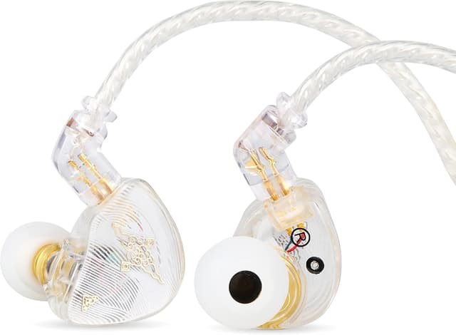 Detalle de Linsoul TANGZU Wan'er S.G — écouteurs intra-auriculaires HiFi à diaphragme 10 mm, câble OFC détachable à 2 broches (blanc, sans micro)