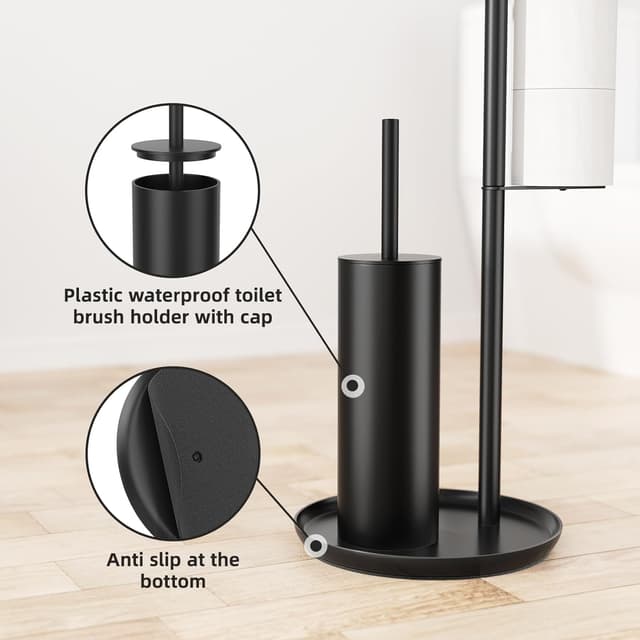 Detalle 2 de Susswiff porta carta igienica nero 2 rotoli