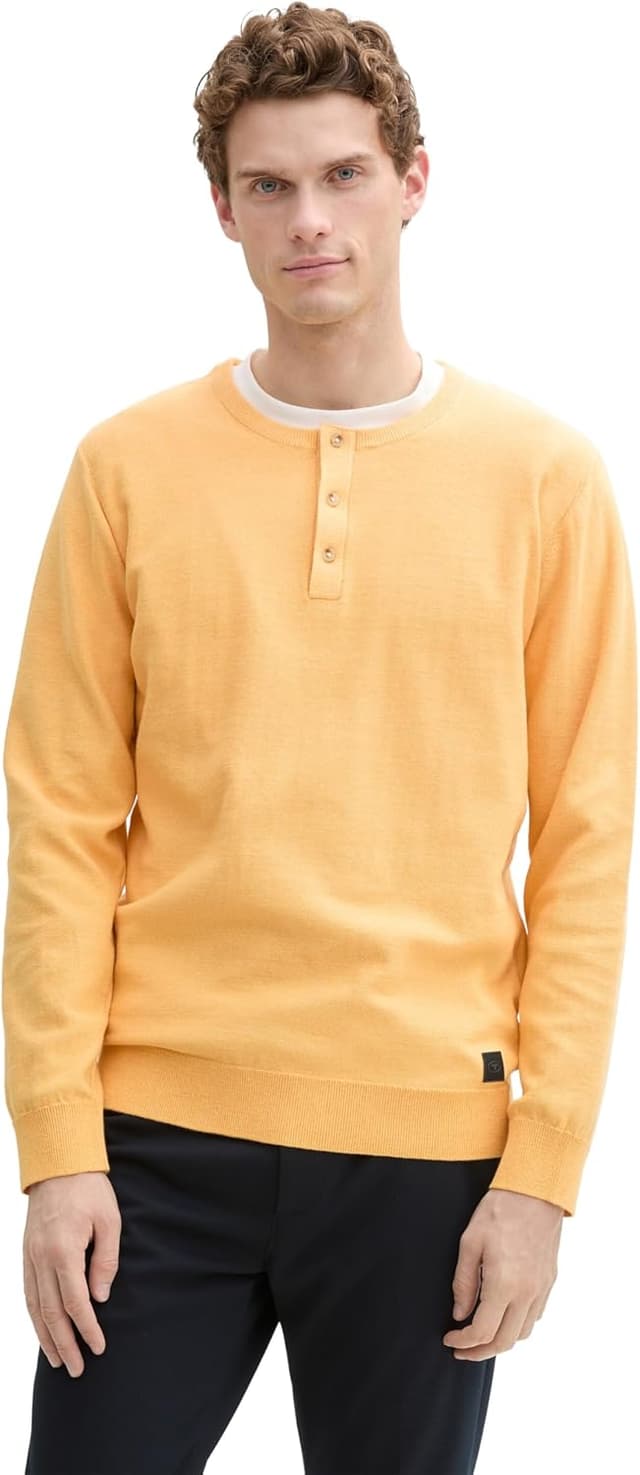 Detalle de TOM TAILOR 1045658 pullover da uomo: jersey a maniche lunghe comodo per l’uso quotidiano