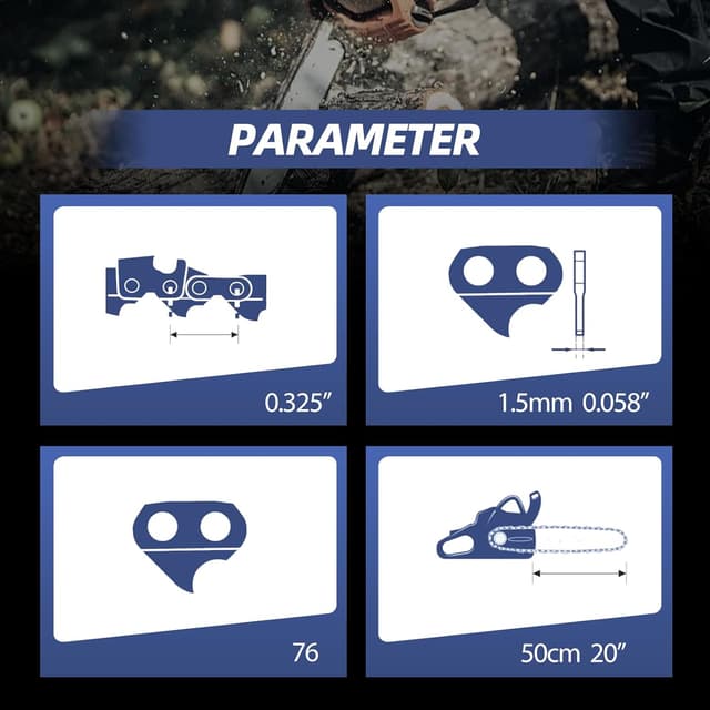 Thumbnail 1 de Aicoya 2 Catene motosega 50cm 76 maglie