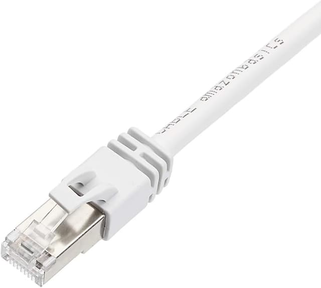 Detalle de Amazon Basics Cable Ethernet Gigabit Cat 7, Blanco, 3m