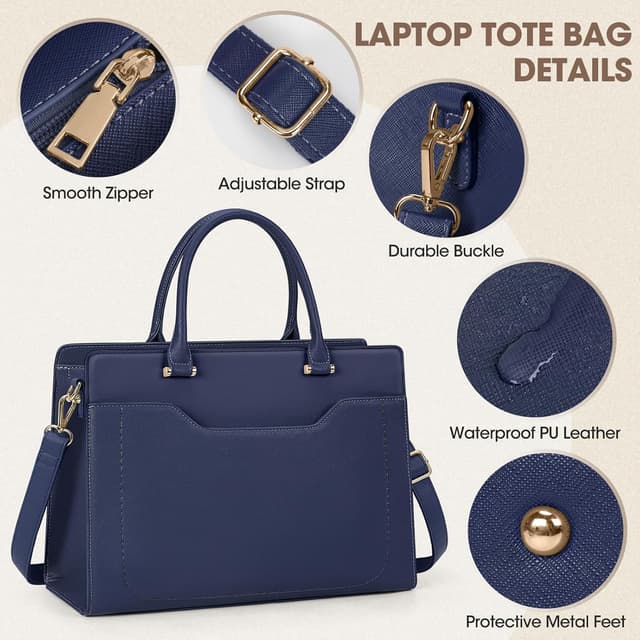 Thumbnail 4 de RAINSMORE Shopper Damen Laptop Tasche 15,6