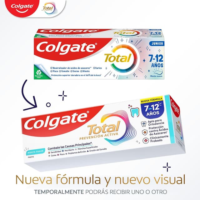Detalle 2 de Colgate Total Junior Pasta Dental Infantil, Pack 12🦷