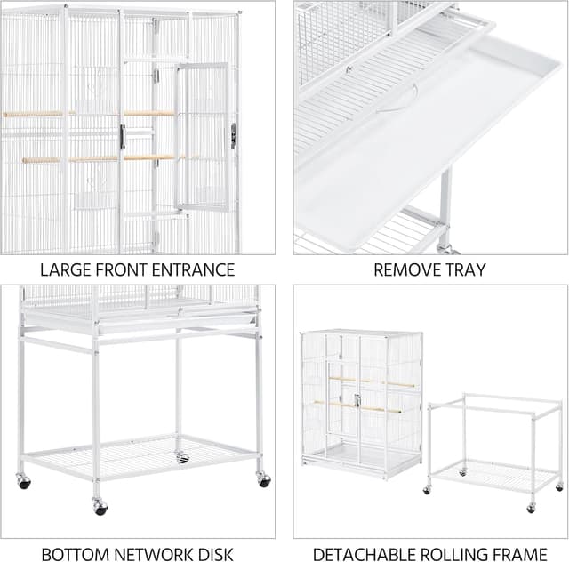 Thumbnail 6 de Yaheetech Gabbia per Pappagalli 62x43x136 cm 🐦