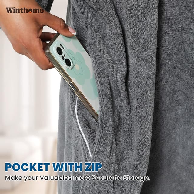 Detalle 2 de Winthome poncho absorbant 180 cm