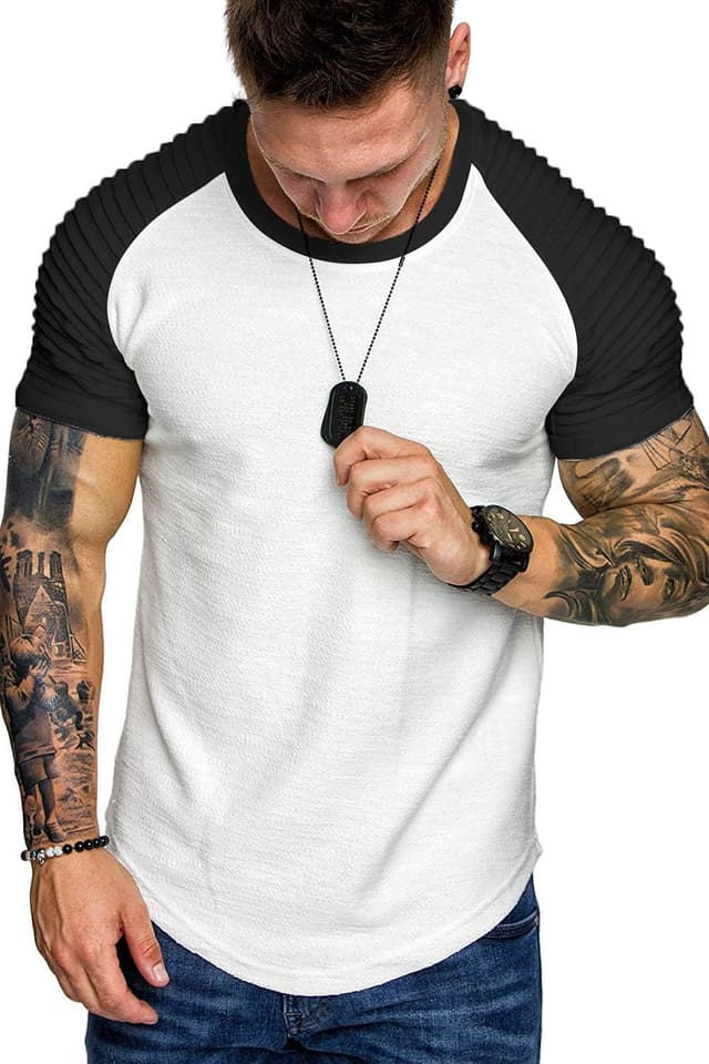 Detalle de COOFANDY Polo homme manches courtes en polyester extensible (style t-shirt de sport)