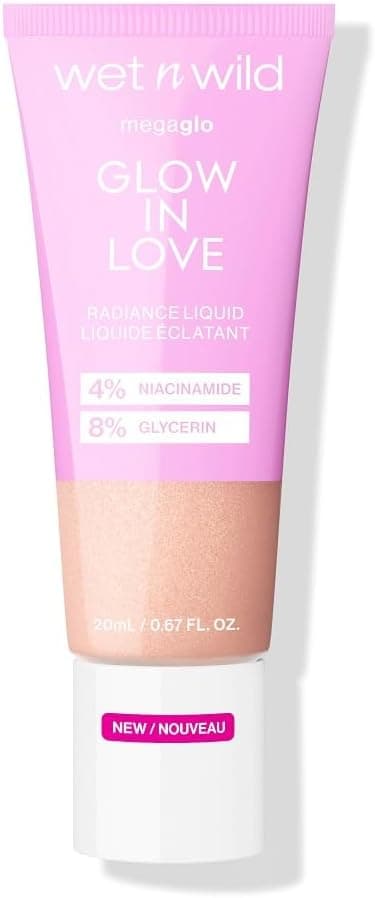 Detalle de Wet n Wild Mega Glo « Glow in Love » Radiance Liquid : enlumineur liquide modulable à la niacinamide