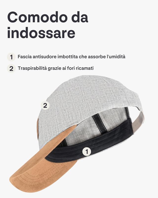 Detalle de Johnny Urban Dean snapback regolabile da baseball con visiera pieghevole