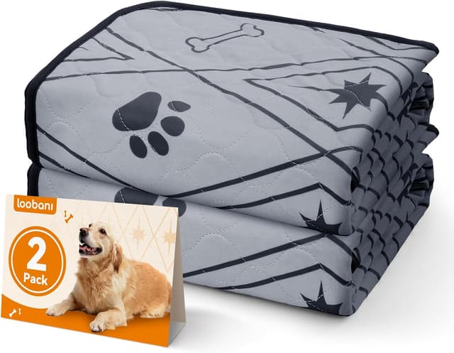 Detalle de LOOBANI washable puppy pads 2 pack, 60x60cm
