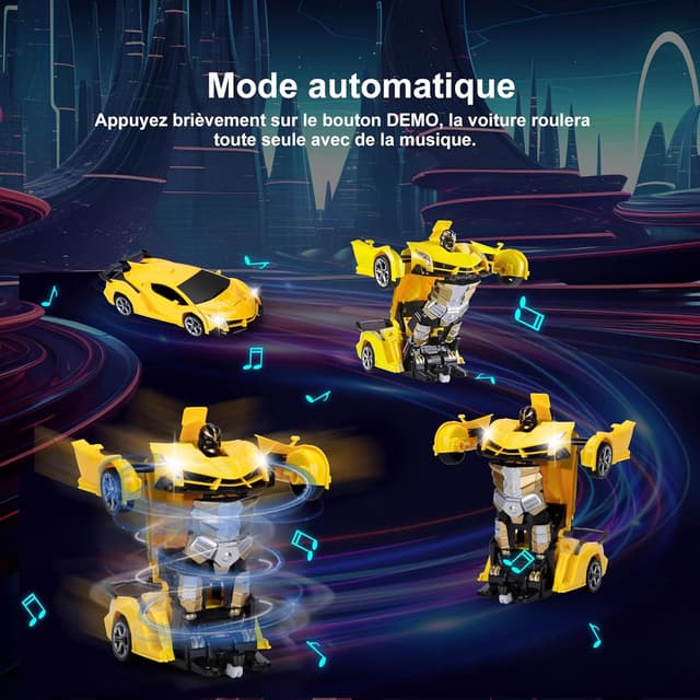 Detalle 2 de Yellcetoy Transform Jouets Voiture Robot 2 en 1