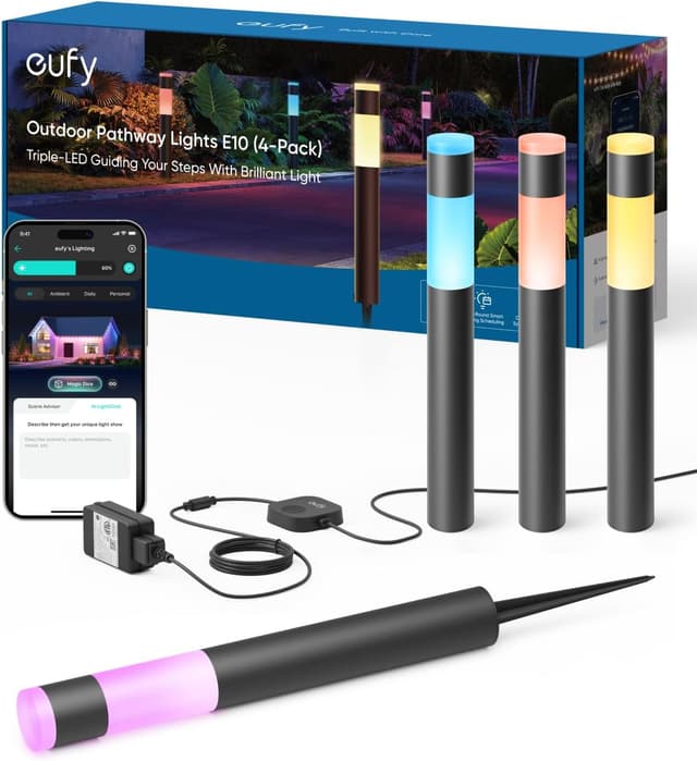 Imagen de eufy Outdoor Pathway Lights E10 4-pack, 350 lm garden lights 🌳 en OfertitasTOP