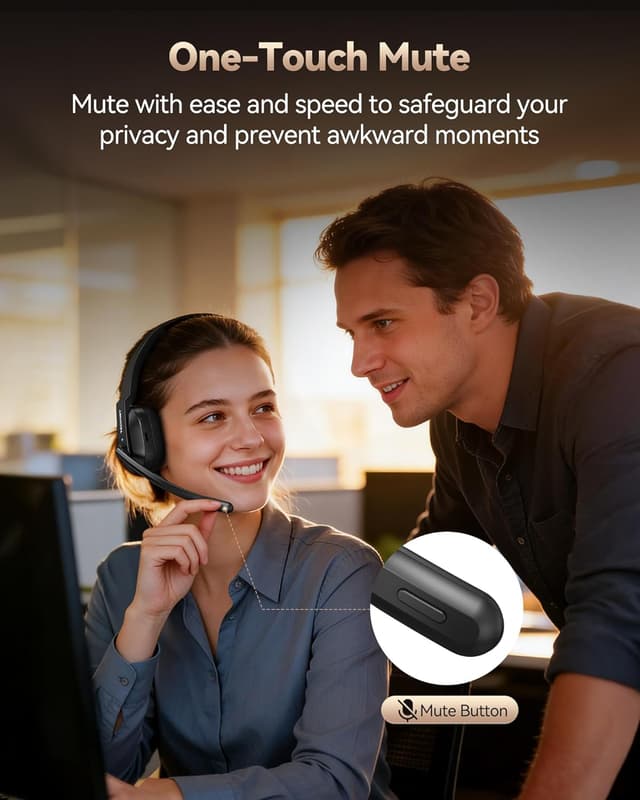 Thumbnail 4 de TECKNET Bluetooth Headset 50h Talk Time