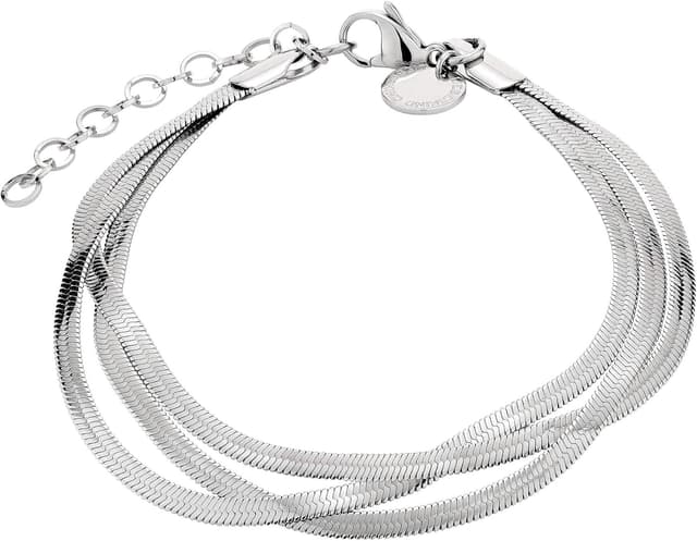 Detalle de LIEBESKIND BERLIN Sleekchain Damen-Armband aus Edelstahl – größenverstellbar (21,5 cm) mit Karabinerverschluss