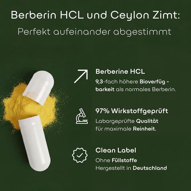 Detalle de GreenLab Berberin HCL 1200 mg Kapseln