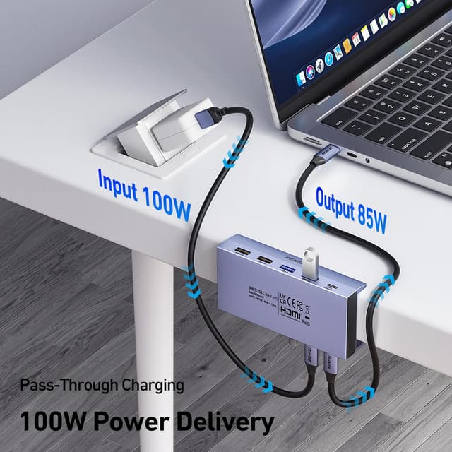 Detalle 1 de BENFEI Hub USB-C 8 in 1 100W