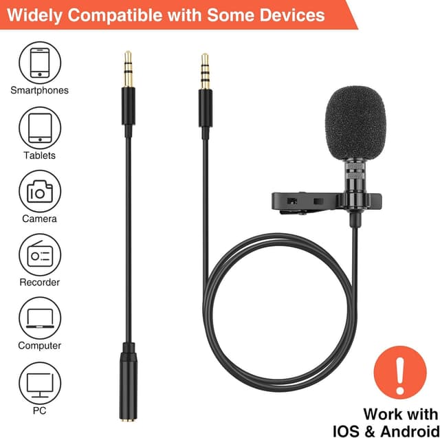 Thumbnail 1 de LEKATO Lavalier Mikrofon für Handy und PC