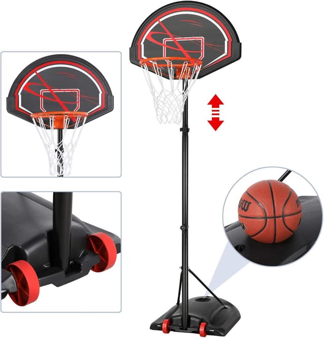 Detalle de Portable basketball hoop 217 to 277 cm