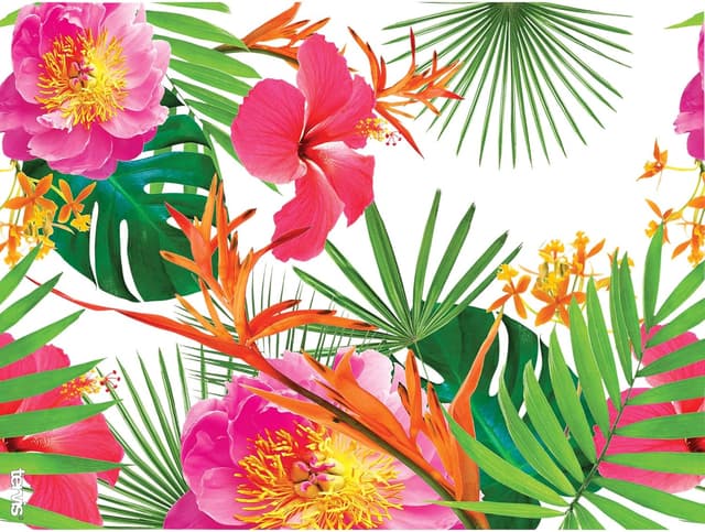 Detalle 2 de Tervis Tropical Hibiscus Double-Walled Insulated Tumbler Travel Cup (Made in USA), 24oz, Clear