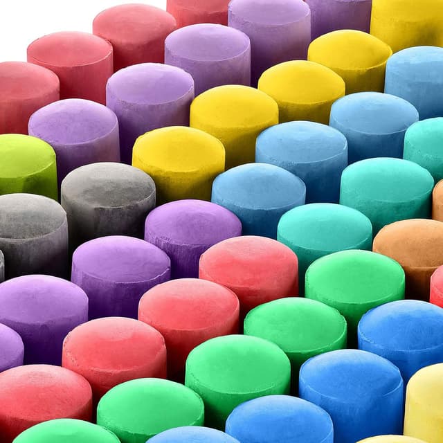 Detalle de FELIZROCA 60-piece giant pavement chalk set for children (10 jumbo chalk colours)