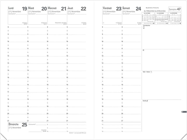 Detalle 2 de Quo Vadis Agenda 2026 Ministre Semainier Rouge