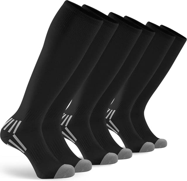 Detalle de GRAPMKTG 3-Pack Knee-High Athletic Socks for Youth (Soccer, Baseball, Softball & More)