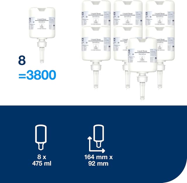 Thumbnail 1 de Tork Sensitive Mini Sapone Liquido S2 8 x 475 ml