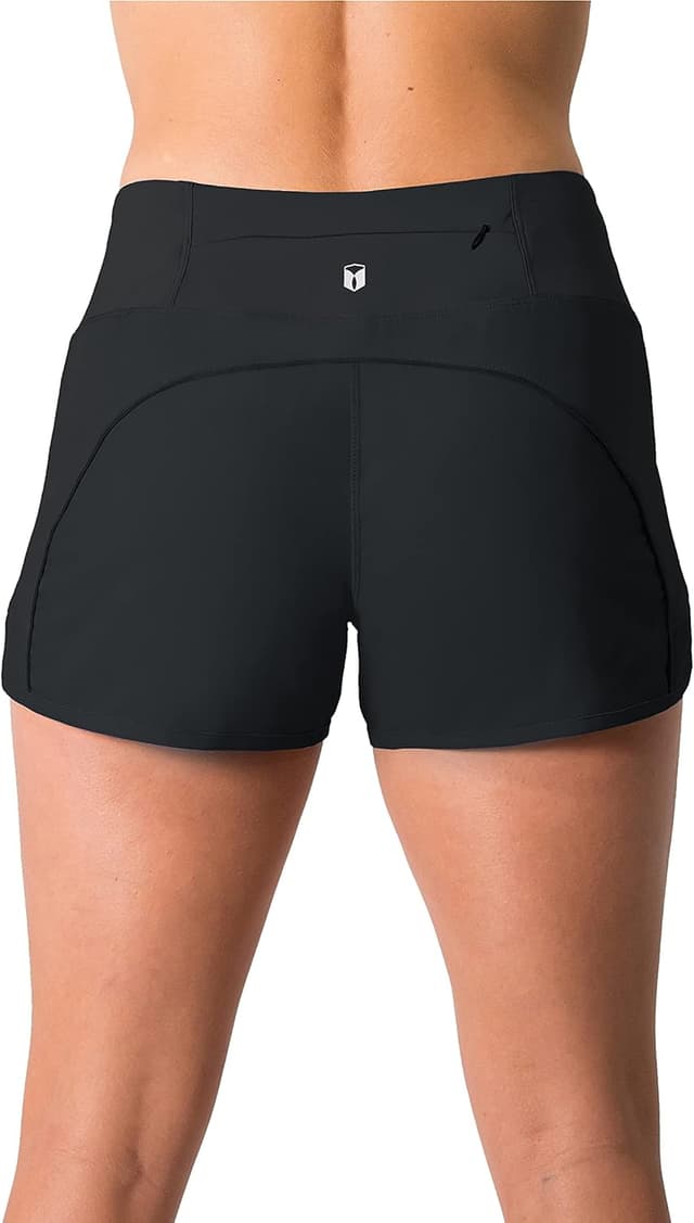 Detalle 2 de Tough Mode Women’s 3" Lightweight Running/WOD Volleyball Shorts with Mesh Liner & Zip Pocket