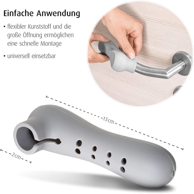 Detalle de Reer HandleGuard protezione maniglia: set di 4 paracolpi in silicone per porte