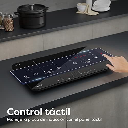 Detalle de CIARRA CBTIH2 Placa de Inducción Portátil 2 Fuegos ⚡