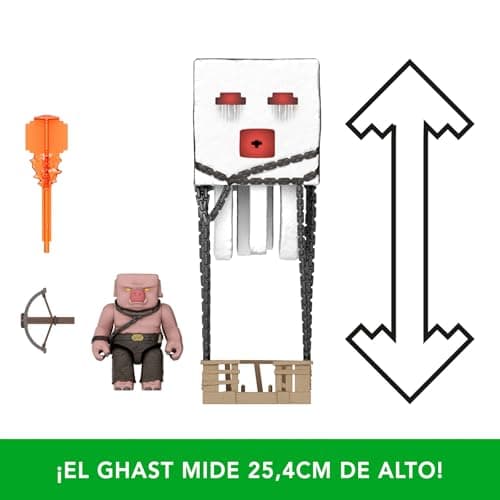 Detalle de Mattel Minecraft Ghast de ataque con lanzador JFB69