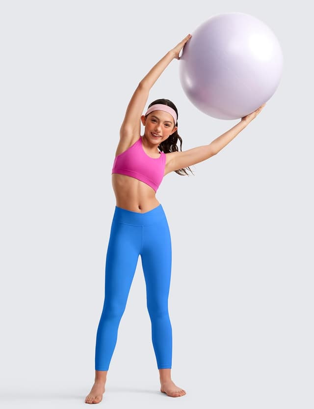 Detalle 2 de CRZ YOGA Filles Butterluxe legging athlétique croisé taille haute à V, pour yoga, sport et danse