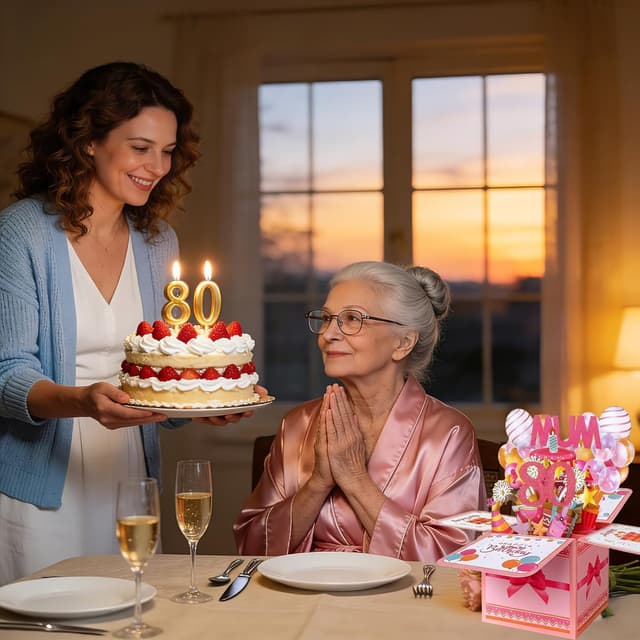 Detalle de Bomesy Funny 3D Pop Up Mum Birthday Card (Mum 80th Birthday) with Envelope and Blank Greeting Card