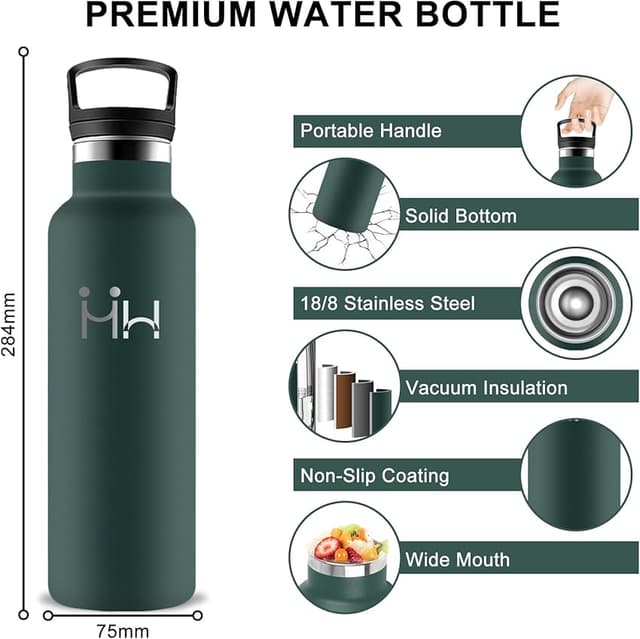 Detalle 2 de Botella Acero Inoxidable 750 ml, termo doble aislamiento 🥤