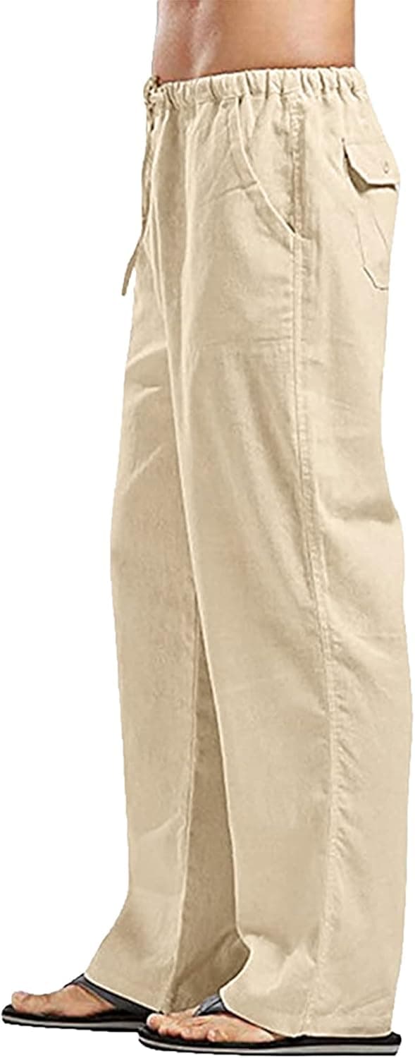 Thumbnail 6 de YAOHUOLE linen trousers with elastic waist