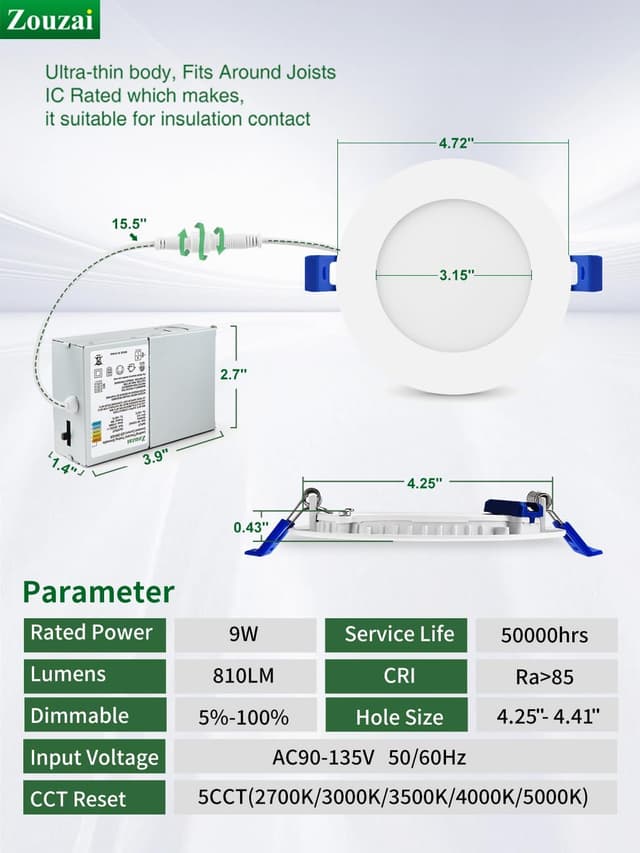 Thumbnail 5 de zouzai 4 Inch LED Recessed Light