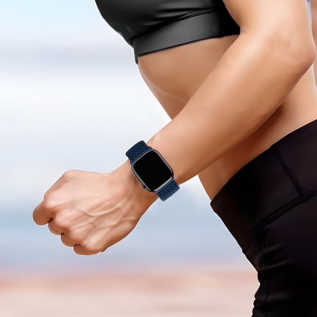 Detalle 1 de Geflochtenes Apple Watch Armband mit Nylon