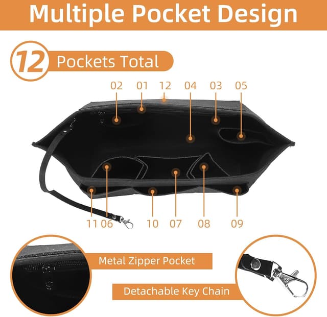 Thumbnail 3 de LITLANDSTAR Handbag Organiser Insert 17.7x6.7x8.3in